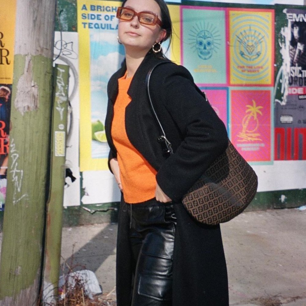 zara leather cargo pants straight - medium